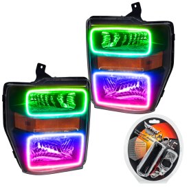 Oracle 08-10 Ford F250/350 LED HL - Black - ColorSHIFT