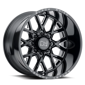 Black Rhino  Grimlock  Gloss Black / Milled Spokes (20"x11.5", 5x127 Bolt Pattern, +-44mm Offset,...